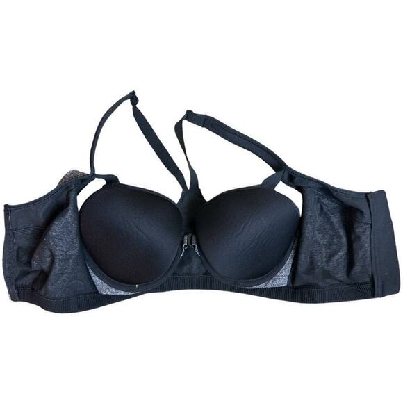 Victoria Secret VSX Htr Grey Raceback Sports Bras Women's Size 32DD - Picture 2 of 7